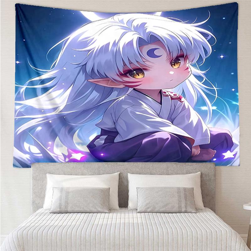 Inuyasha Tapestry for Bedroom Aesthetic Classroom Tapestries Wall Hanging for Living Room Dorm Office,Ideal Creative Gift