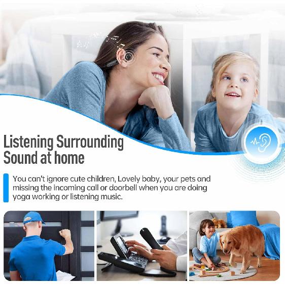 Bone Conduction Headphones, Type-C Bluetooth 5.4 Open Ear Wireless Earphones, IPX5 Waterproof Sports Headset for Gym, Running, Cycling, Hiking,