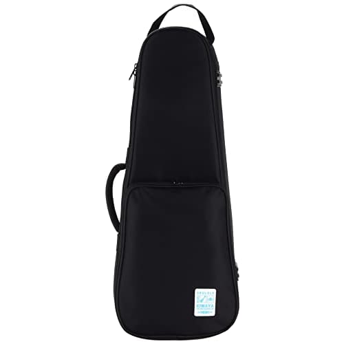 KIWAYA KLC-Con/BK Concert-Size Ukulele Light Case (Compatible with Long Necks, Durable and Lightweight, with Retractable Shoulder Strap)