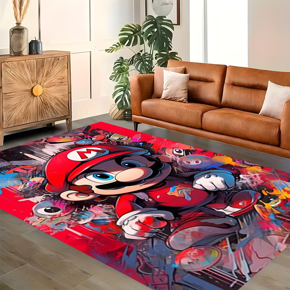Super Mario Adventure for Living Room rug, Bedroom, Study Room, Hallway Decoration, Perfect for Home Decoration or Holiday Gifts