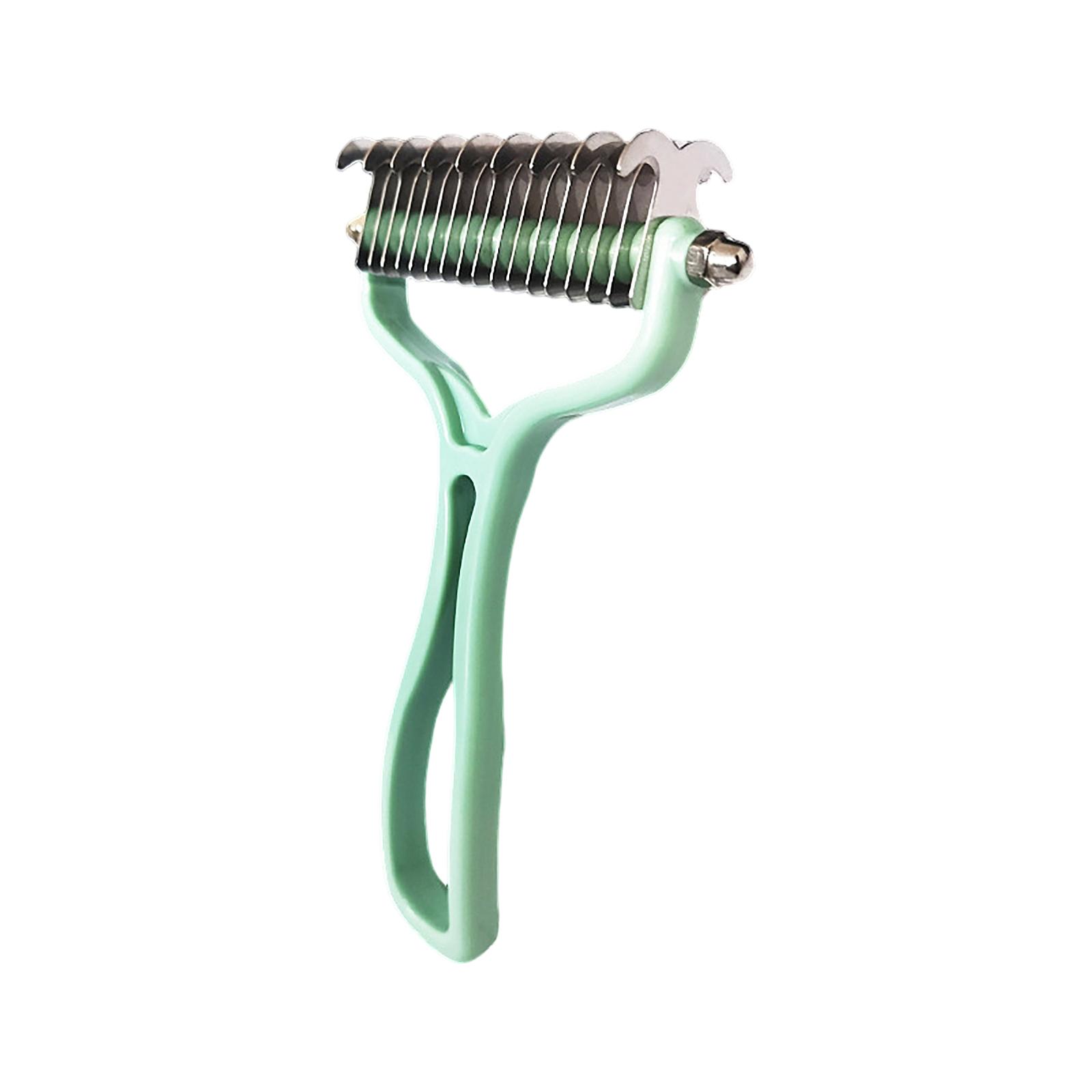 Stainless Double Sided Pet Dematting Comb - Grooming Brush for Dogs and Cats, Detangling Comb for Removing Mats and , Pet Grooming Tool S