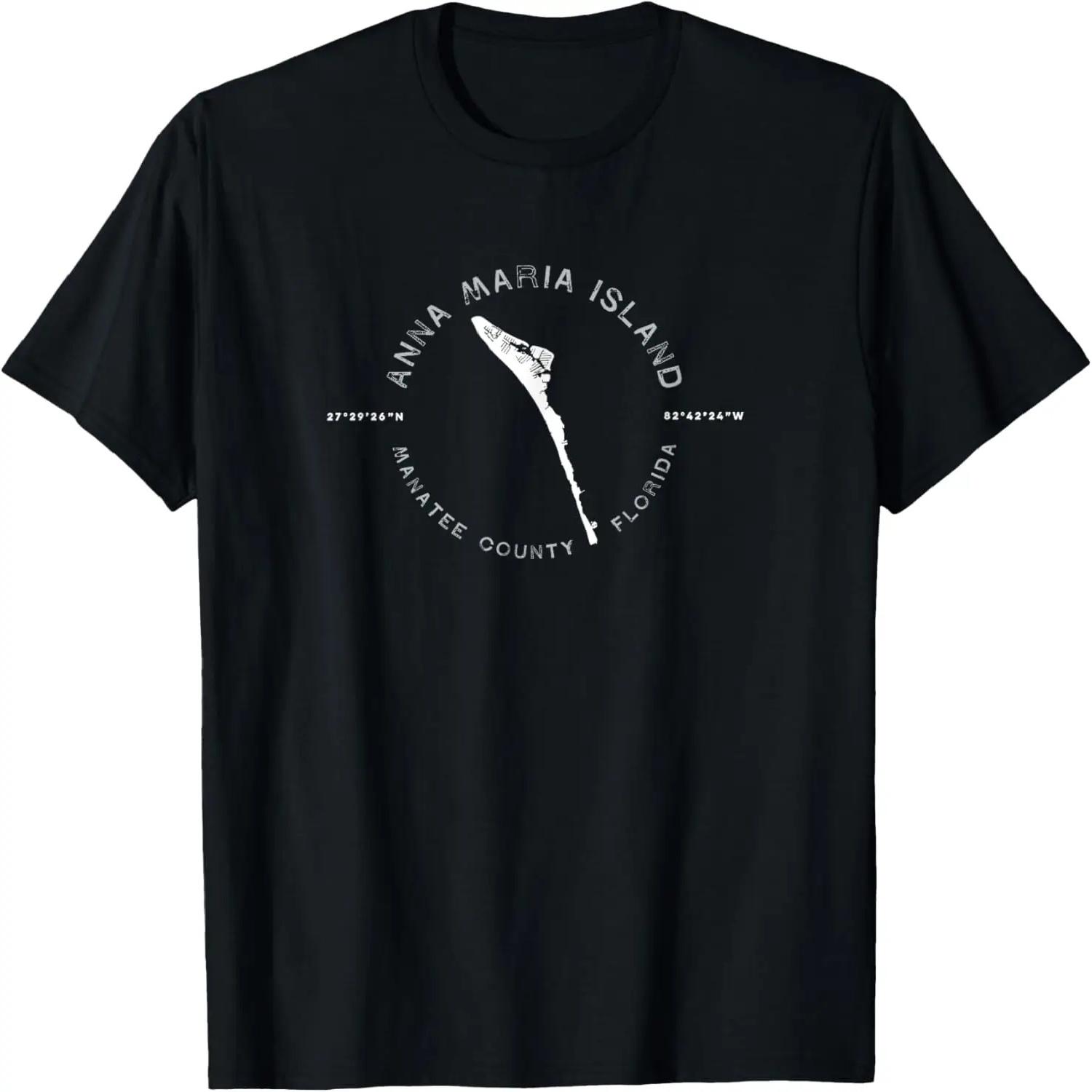 Anna Maria Island Florida Graphic Vintage Retro T-Shirt S чёрный
