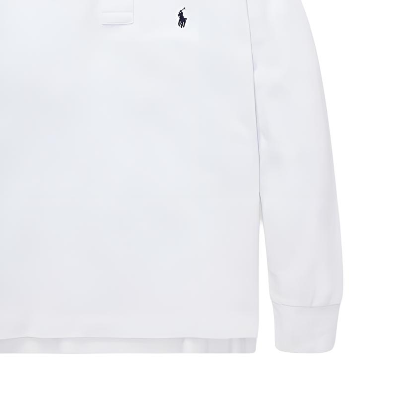 Polo Ralph Lauren Kids Logo Icon Button Fit Straight Long Sleeve T-Shirt Kids tops White CWPOKNIY6820119-100