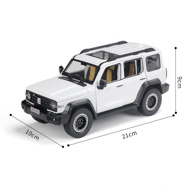 1:Modello di auto in lega 24 Tank 300 Alta simulazione Metallo pressofuso Giocattolo Veicoli fuoristrada Modello con suono e luce Collezione Regalo per bambini