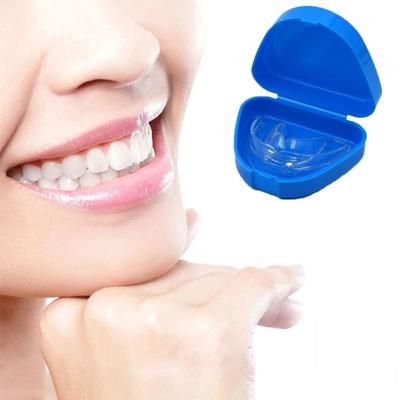 New Snap-fit Catch Artificial Tooth Organizer Solid Color Portable Denture Bath Box Keep Dry False Teeth Storage Box