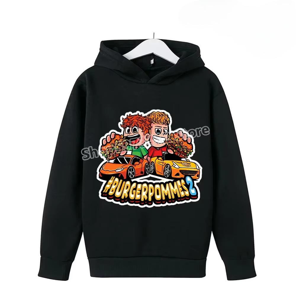 Burgerpommes ICrimax Hoodies Cartoon Print Sweatshirts Kawaii Anime Pullovers Hooded Spring Autumn Hoodie Birthday Gifts