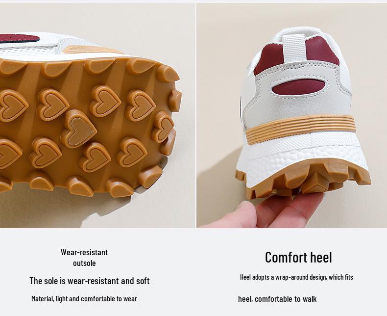 2024 Spring Trendy Women's Thick Sole Korean-Style Running Shoes for Female Students - Forrest Gump Casual Sneakers, Model 6116.