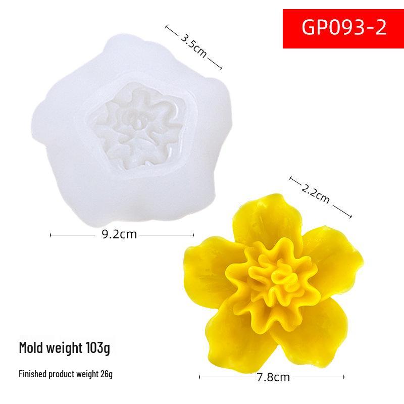 Peony Rose Silicone Candle Mold for Easy Demolding