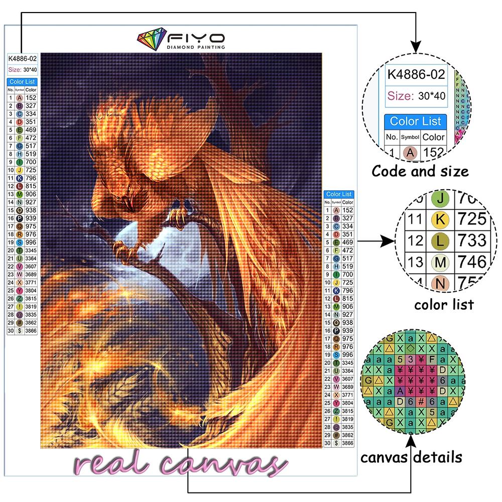Diamond Embroidery Mythical Beast Phoenix  5D DIY Diamond Painting Cross Stitch Rhinestone