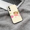 Cute P-Paul -F-Frank design Black Soft Silicone Phone Case for Samsung Galaxy A73, A71, A72, A70, A53, A52, A51