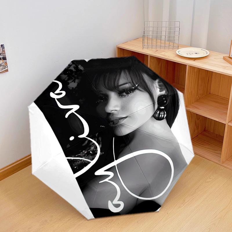 Elegant Fashion Portrait Automatic Umbrella - Suitable Travel Outdoor Portable Umbrella Birthday Gift Daily Essentials
