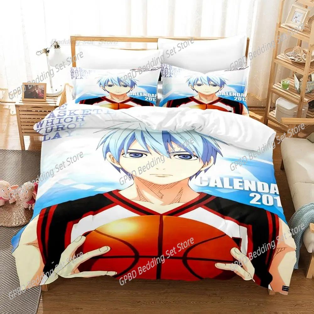 Cartoon Kuroko's Basketball 3D Bedding Set Duvet Cover Pillowcases Single Twin Full Queen King Size Home Decor Quilt Boys Gift