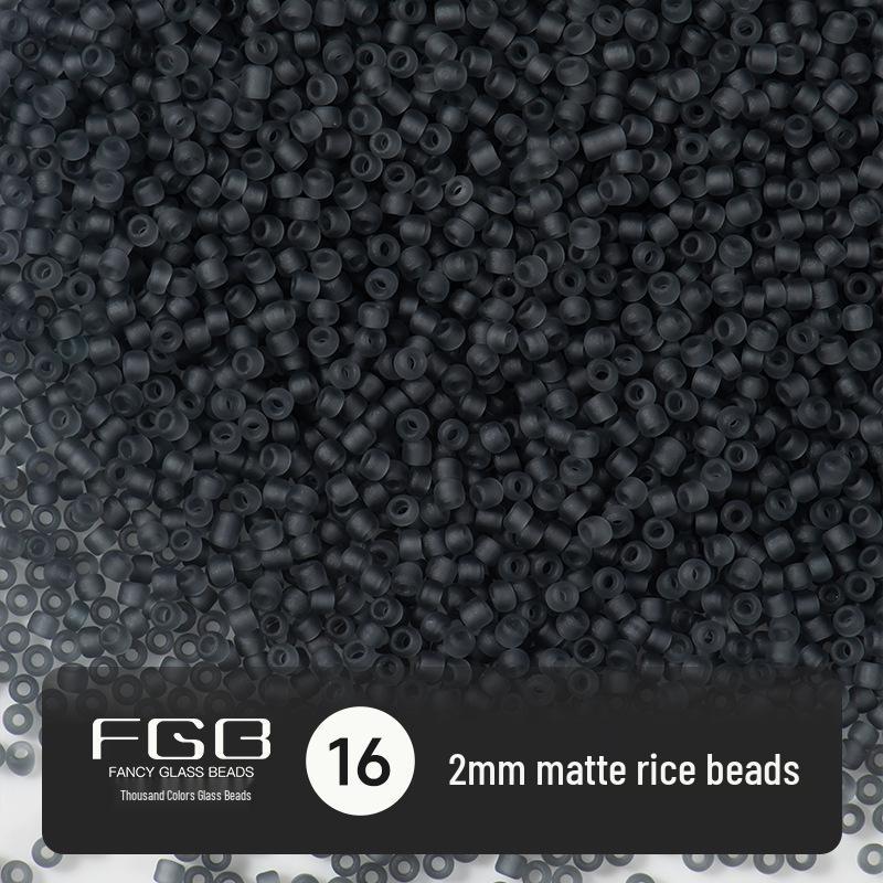

2mm Frosted Rice Glass Beads for DIY Jewelry & Accessories - Mixed Colors 30g (Approx. 2500 Beads)