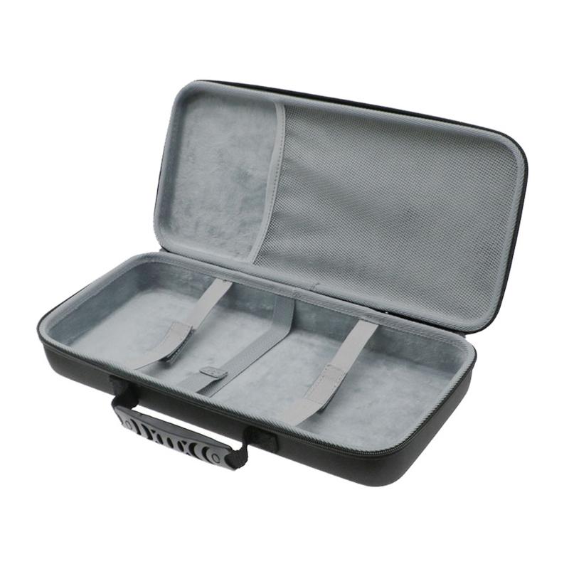 Hard Carrying Case Black Storage Bag Soft Velvet Lining for Kick75 Mechanical Wireless Keyboards