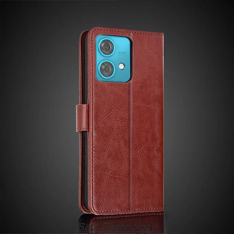 Card Holder Cover Case for Motorola Moto Edge 40 Neo 5G Pu Leather Flip Cover Retro Wallet Phone Case Business Capa Fundas Coque