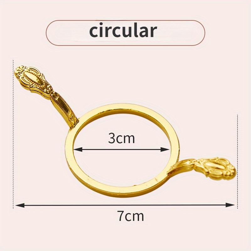 2PCS Lacquer Wax Mold Hardware Pattern Circle Mold Lacquer Seal Stamping and Shaping Device Metal Wax Sealing Mold