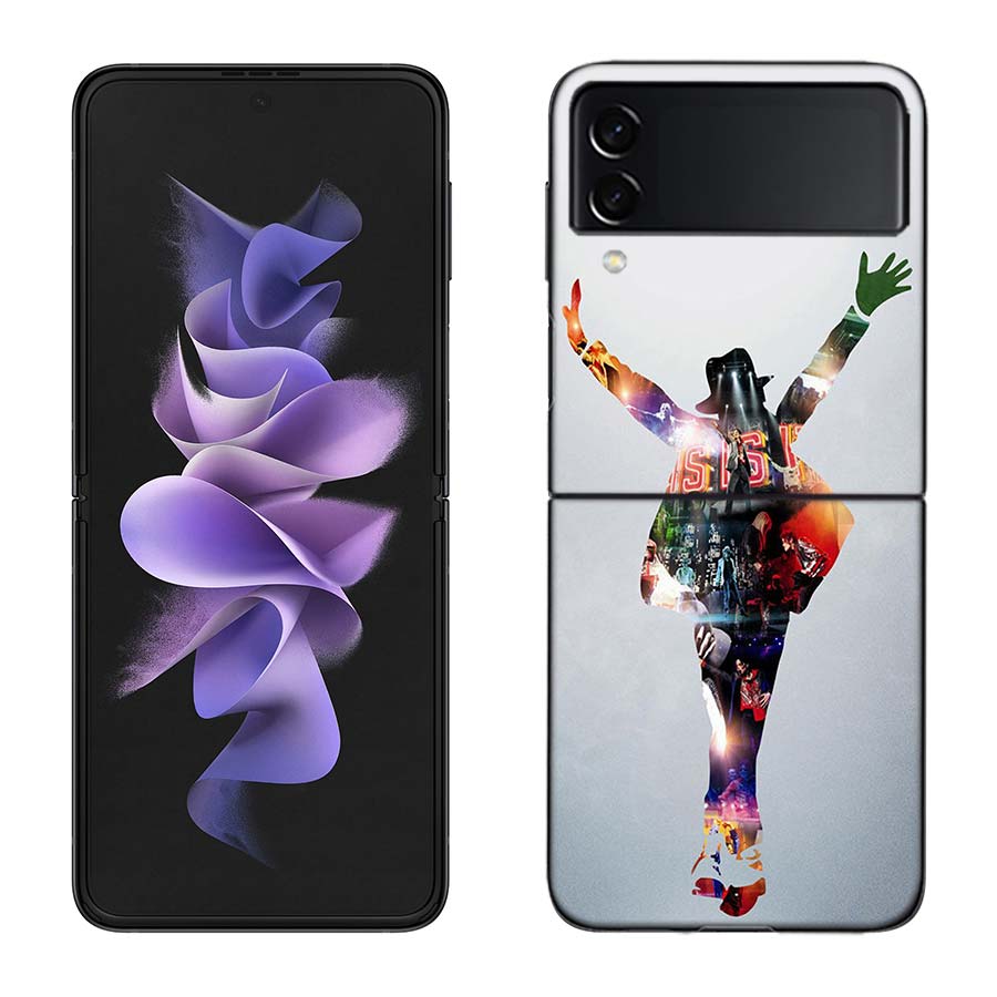 Custodia per Telefono Michael Jackson Per Samsung Galaxy Z Flip 6 5 4 3 5G Nera Coque Rigida Z Flip 7 Cover Z Flip 5 Custodia Capa Fas