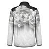 Women's Floral Print Stand Up Collar Pleated Cotton Long Sleeved Button Cotton Jacket