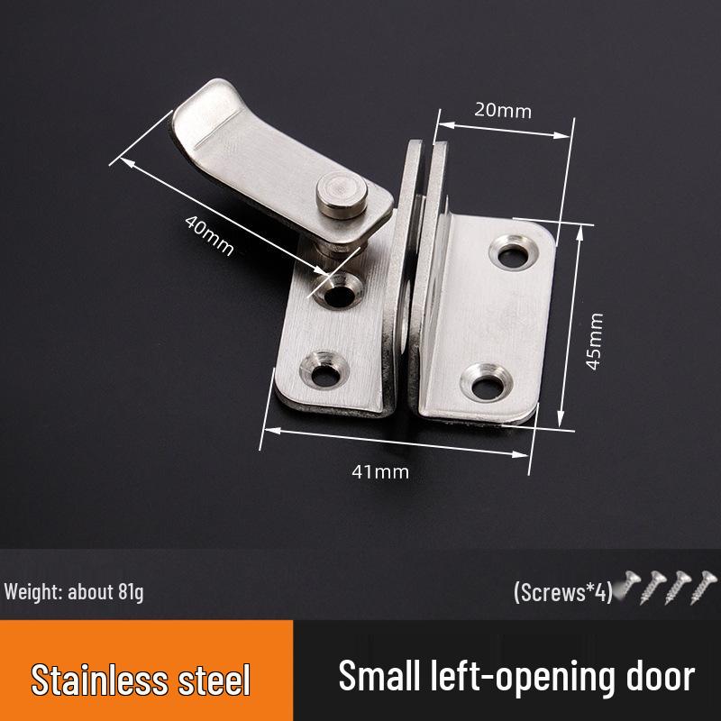 90° Stainless Steel Sliding Door Latch Bolt for Pet Cages – Anti-Theft Safety Lock