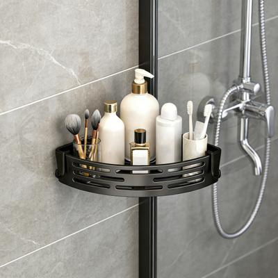 Eck-Aufbewahrungsregal Super tragfähig Nagelfreie Montage Badezimmer-Organizer mit starkem Klebstoff Feuchtigkeitsgeschütztes Design Aufbewahrungs-Organizer