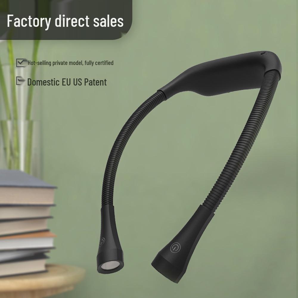 LED Neck Light: USB Rechargeable, Portable Neck-Mounted Reading Lamp for Dormitory, Study, Desk, and Outdoor Use