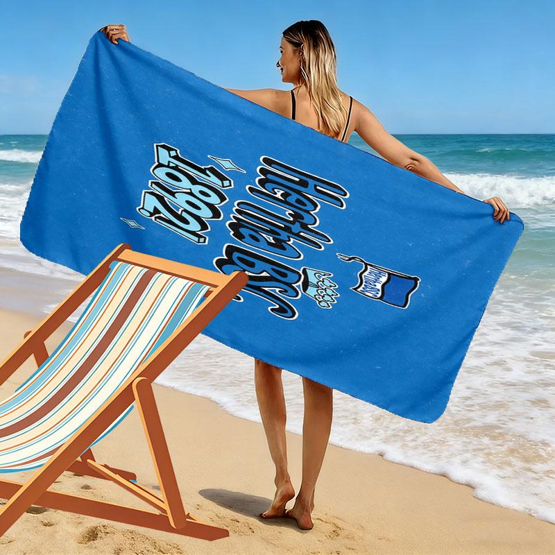 Hertha Roots Print Beach Towel, Large Soft Quick Dry Towel for Beach Camping Swimming