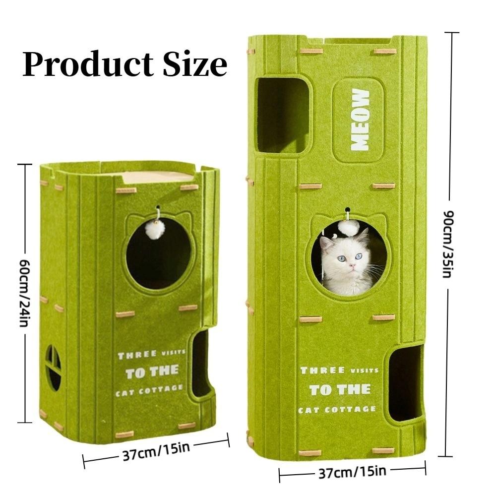 2 Floors/3 Floors Cat House All-in-one Cat Bed Creative Cat Castle House  Cat Sleeping/scratching