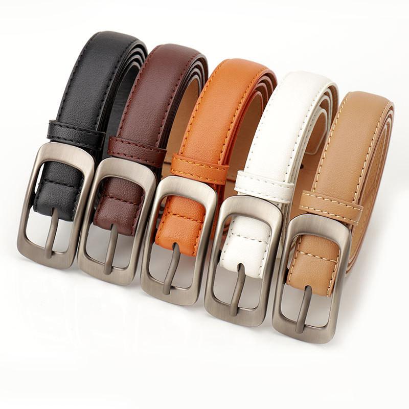 Classic Faux Leather Belt With Alloy Pin Buckle For Office And Daily Use