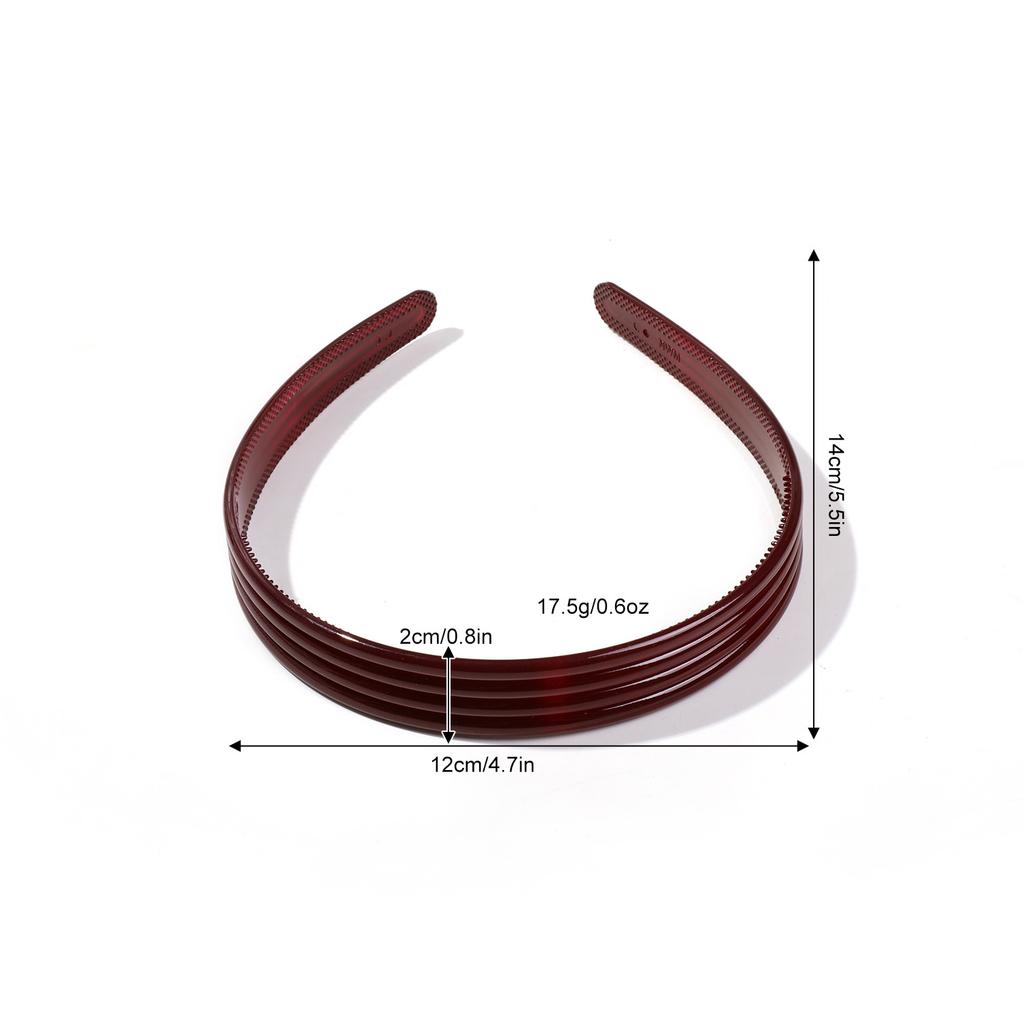 Korean retro striped glossy headband fashionable amber toothed non-slip headband PC advanced sense cranial top hairpin woman