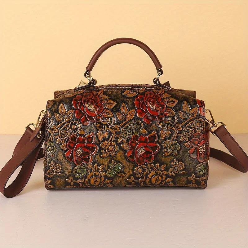 Dámská taška na jedno rameno Boston polštář s měkkým vzorem krokodýla