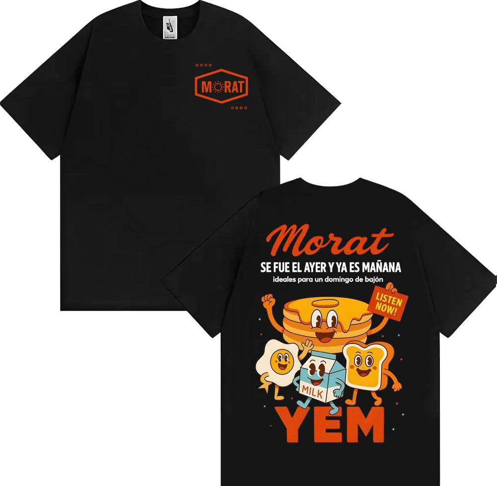Morat Se Fue El Ayer Y Ya Es Manana Cartoon T Shirts Women Clothing Cotton Short Sleeve T-shirt Fashion Cute Vintage T Shirt S