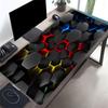 1pc Large Gaming Mouse Pad, UV Reactive Non-Slip Desk Mat, Washable PolyesterHexagon, Neon, SpectrumComputer Pad with Vibrant Game Machine P