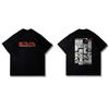 Stylisches Schwarzes Baumwoll-T-Shirt mit Neon Genesis Evangelion EVA-Logo und ikonischen Einheiten 00/01/02 Print für Damen und Herren
