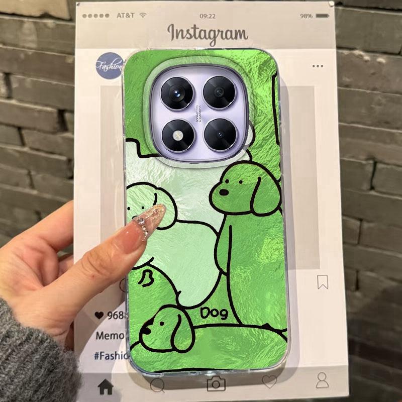 

Пара Смешной Собака Линия Девушки Вихревая Текстура Чехол для Телефона Для Xiaomi Poco X3pro X5 M6 X6 X3 NFC M5s M6 Pro Ударопрочный Fundas Оболочка Задняя Женский Чехол Redmi Note12 Pro 5G белый