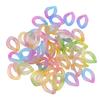 50 Pcs Chain Link Colorful Detachable Acrylic Open Chain Link   Jewelry Making Chain Buckle Decoration