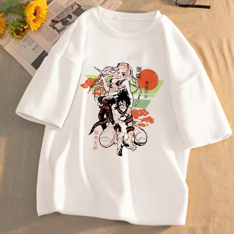 Demon Slayer Anime T-shirt Kimetsu No Yaiba Unisex Pattern T-shirt Summer Casual Cartoon Streetwear Anime Fashion Gift