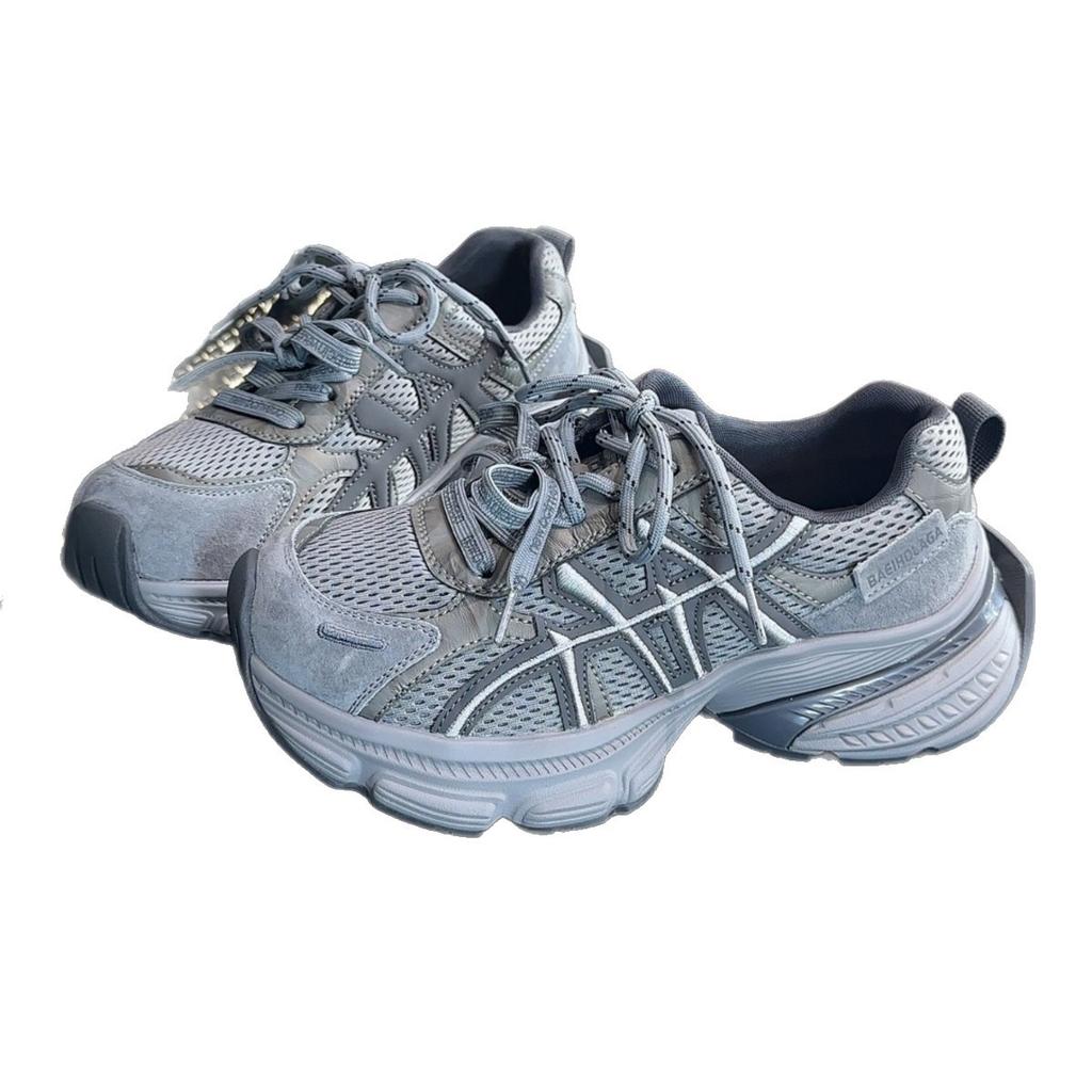 Super fire huge good-looking explosion thick-soled heightened gray dad shoes women's 2025 new casual sports shoes women's shoes