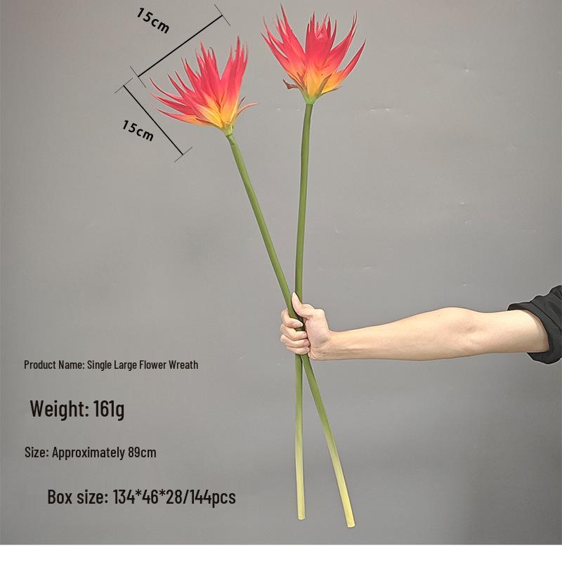 Phoenix Bird of Paradise 5-Head Green Plant Simulation - Large Decorative Branch for Home