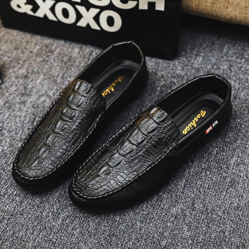 Yumuşak Deri Loafer Bere Ayakkabı Düğün Damat Erkek İş Yumuşak Tabanlı Resmi Ayakkabılar Günlük Düşük Üst Hafif Tek Pedal