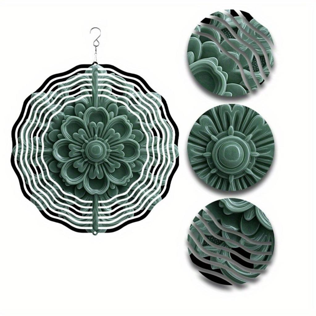 Metal Wind Spinner Mandala Wind Chime for Outdoor Indoor Decor All Season Holiday Gift Housewarming Decoration No Electricity Needed