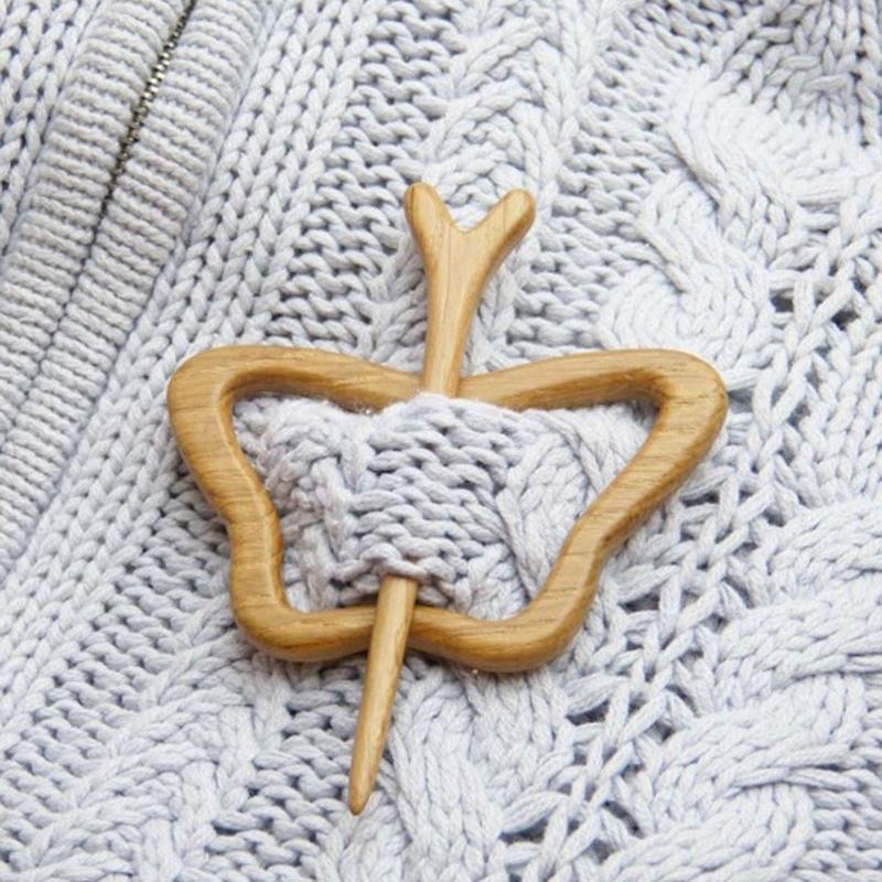 Schönes Design Holz Brosche Anstecknadel Verschiedene Tiere Schal Pin für Damen Mädchen Lustiger Schal Pin Schal Schnalle Clips Schmuck