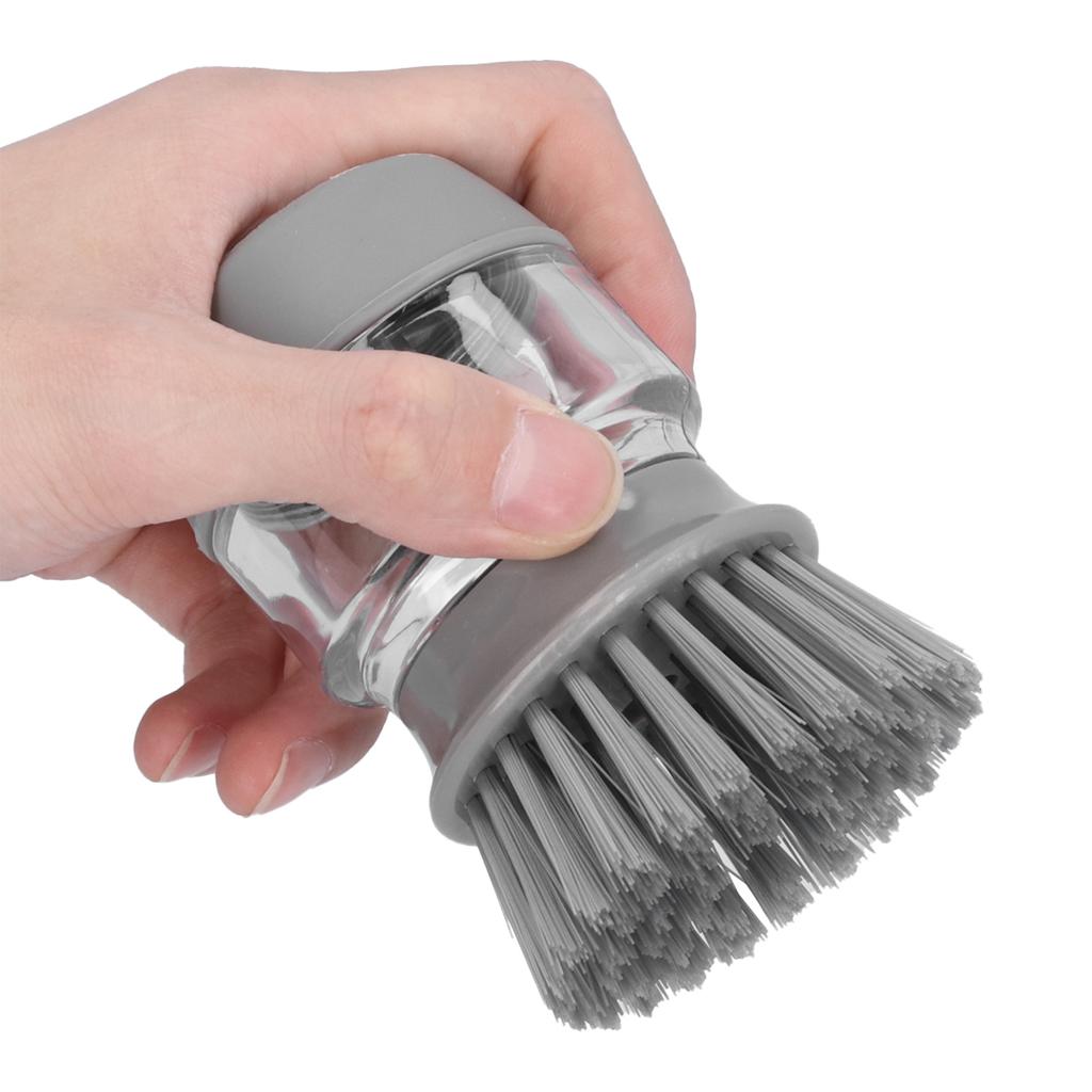 Automatically Add Liquid Dishwashing Brush Non Oily Cleaning Brush Kitchen Cleaning Tool(Gray )