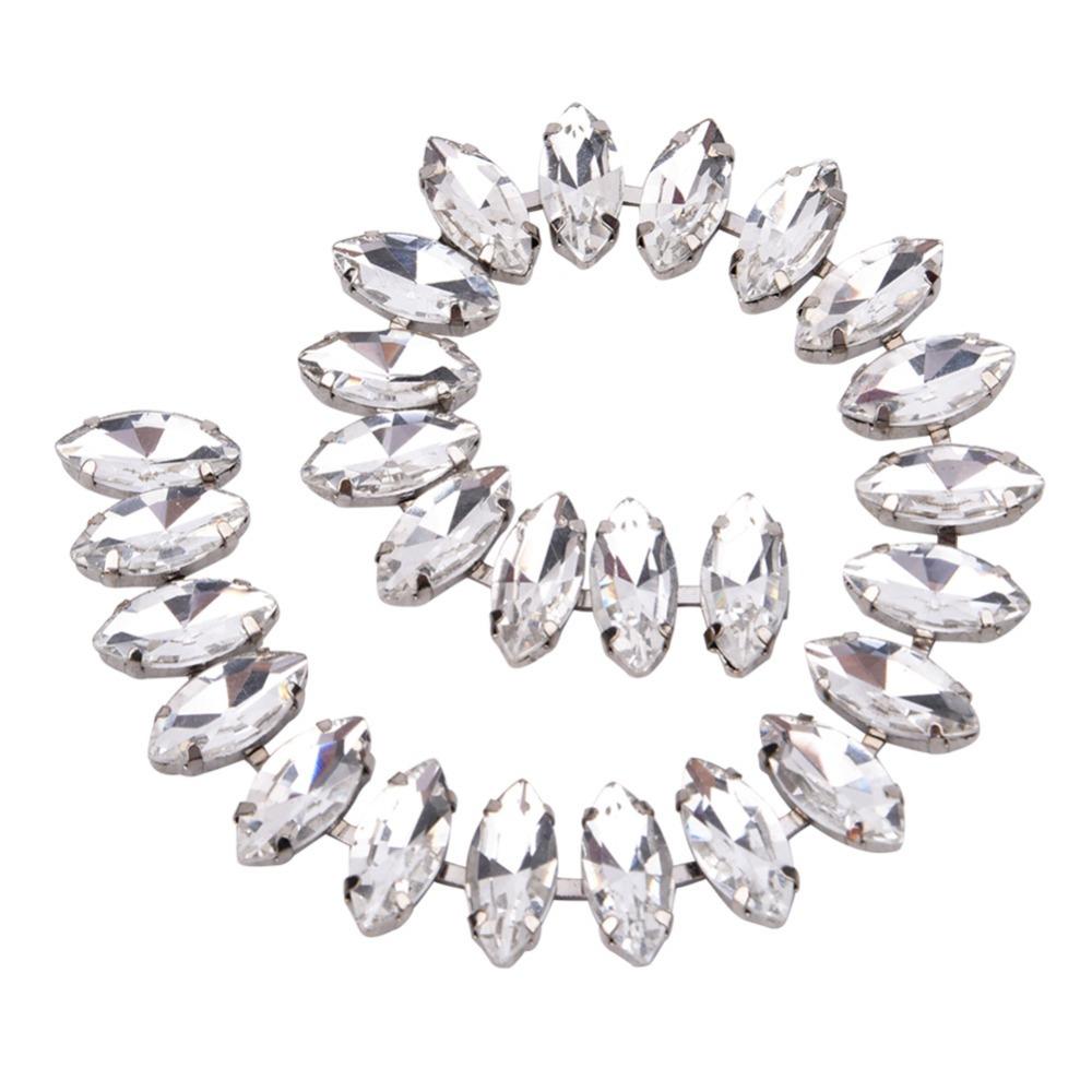 1pcs 1 Yard Length Rhinestone Chain Trim Crystal Glass Crystal Rhinestone Chain For Accessories