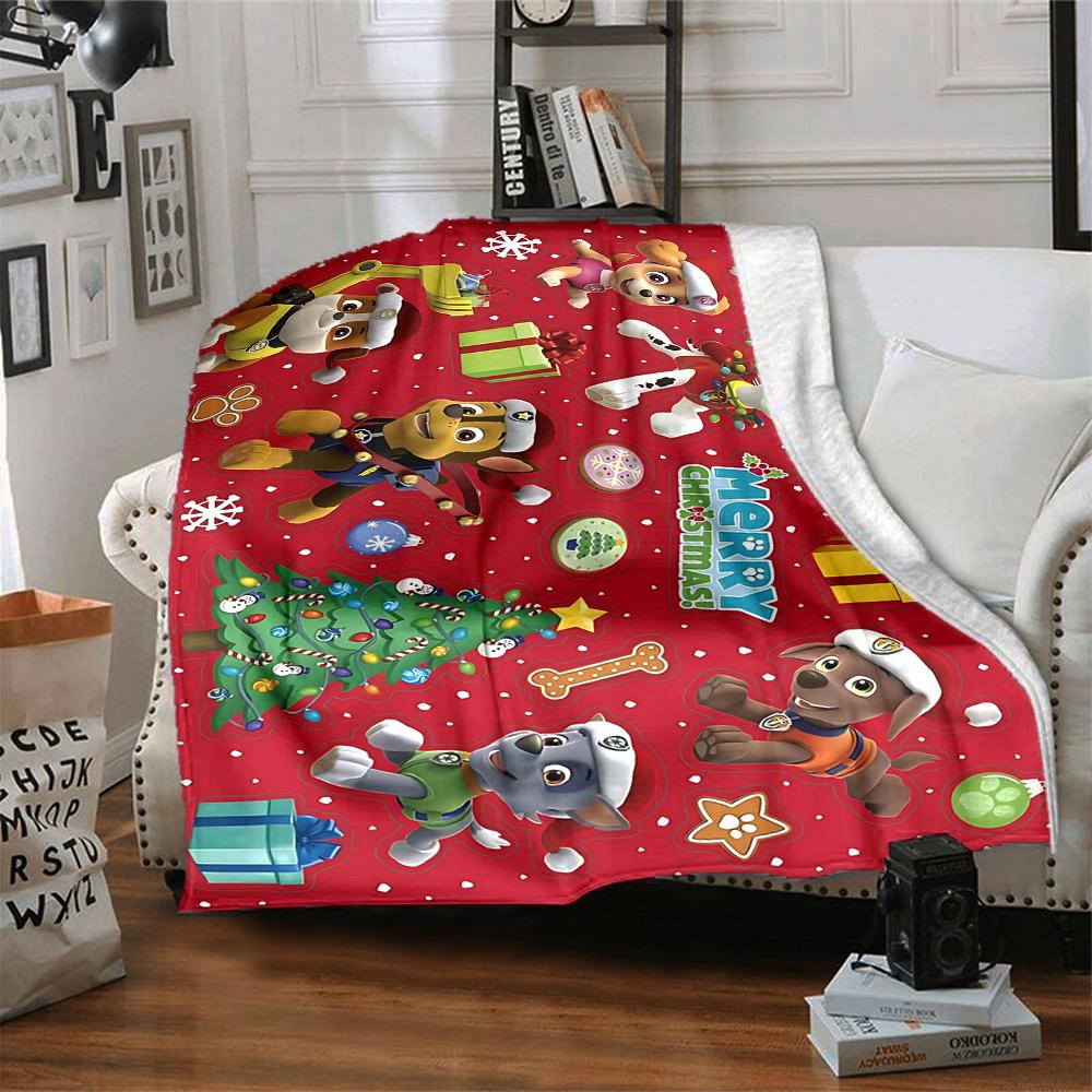 1Pc Christmas Chase Blanket Soft And Comfortable Casual Warm Camping Travel Christmas Halloween Gift M91762
