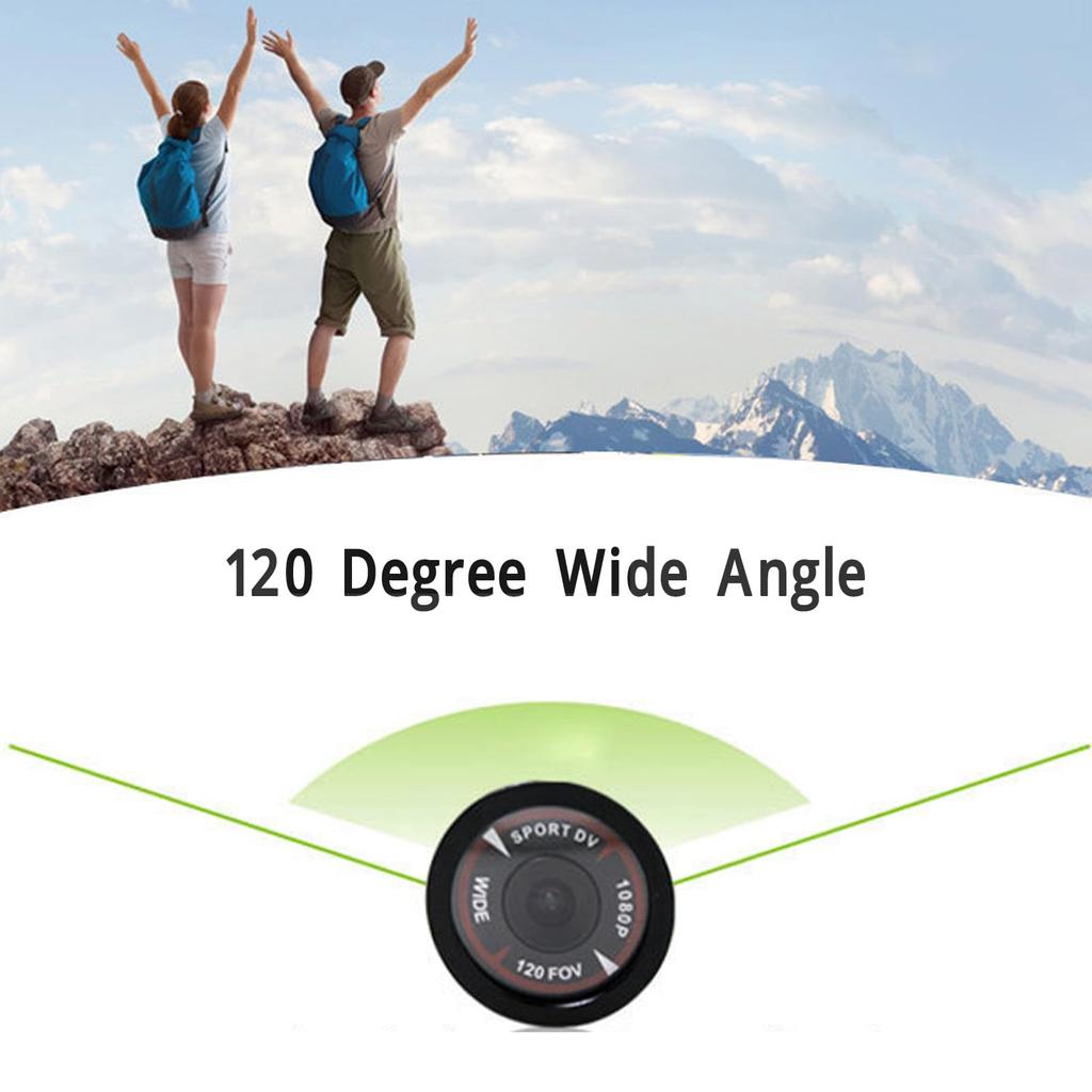 Bike Dash Camera, T1 WiFi 1080P Car Helmet Camera 120 Degree Wide Angle Bike