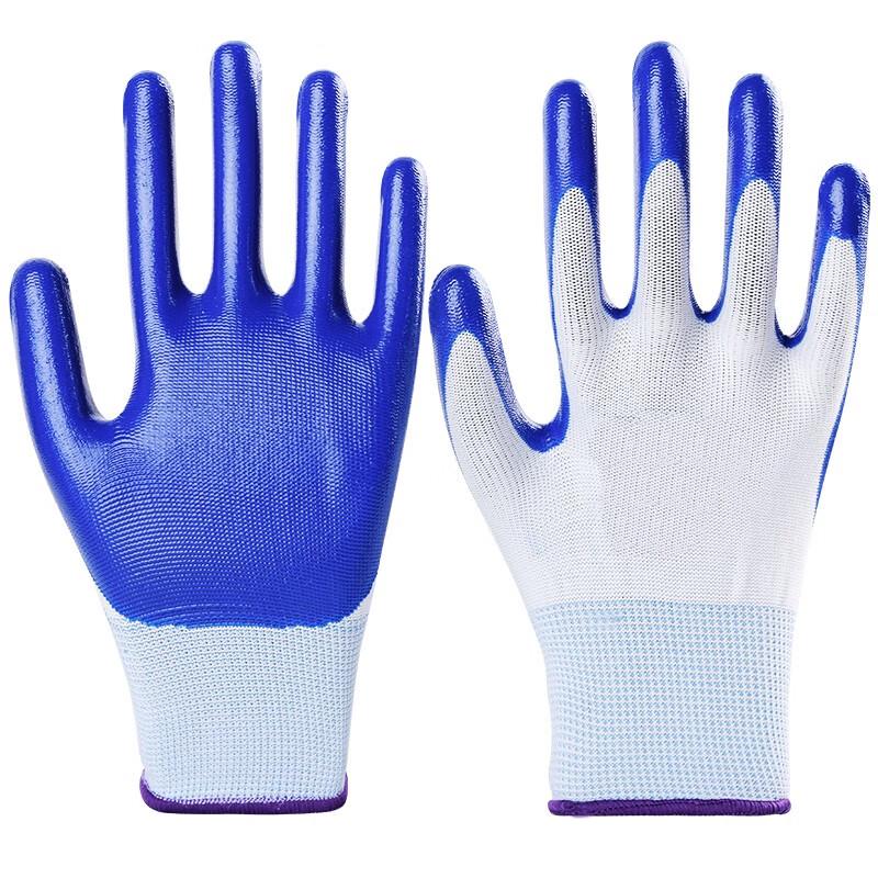 Hengwotong HWS-03 Nitrile Dipped Work Gloves синий