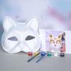 DIY White Peking Opera Fox Mask: Blank Paper Pulp for Kids To Paint