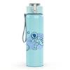 1PC Blue Squirrel Winter Animal Art 750ml Color Plastic Sports Water Bottle Leakproof Flip Straw Lid Suitable for Sports Office Home Use