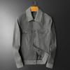 Autumn and winter new slim-fit men's fashion lapel locomotive leather jacket slim-fit PU leather jacket