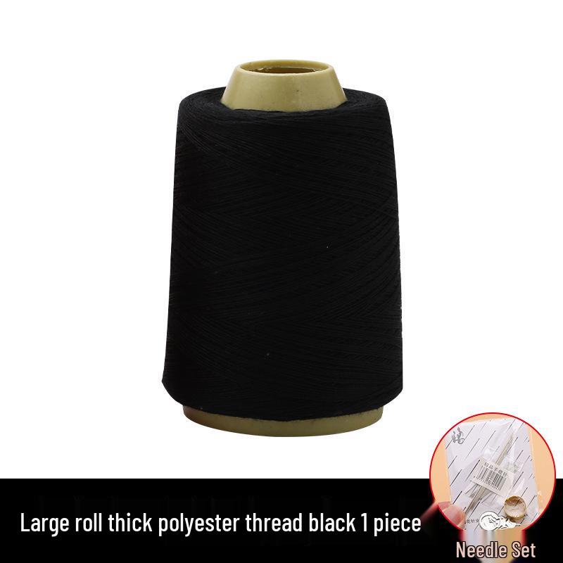 Quilting Needle & 3-Ply Extra Thick Cotton Thread Ball for Handmade Sewing & Mending - White, Large Roll